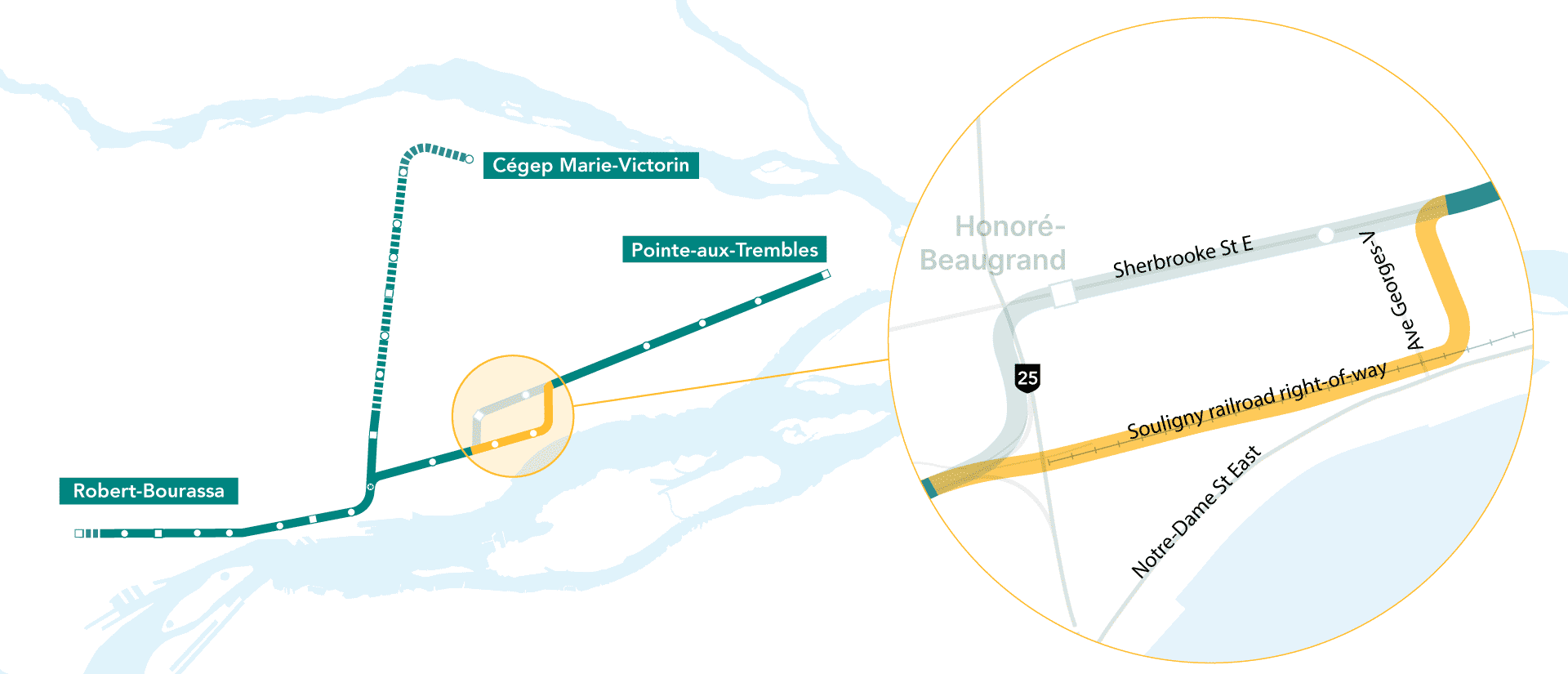 Zoom in to the proposed route option Zoom in to the proposed route option